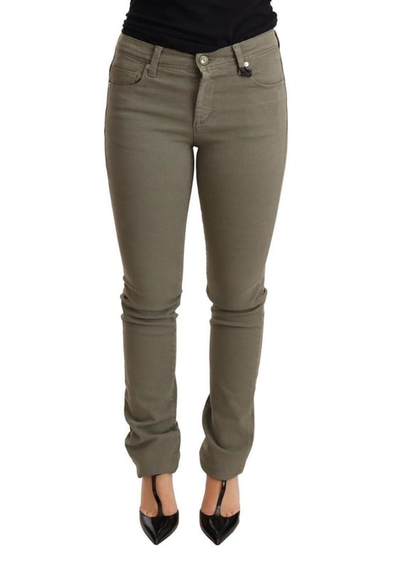 Brand new with tags
  100% Authentic Ermanno Scervino Skinny jeans
  Crafted from cotton stretch fabric
  5-pocket design
  Zip closure
  Low waist
  Skinny trouser style
  Green color
  Logo details
  Made in Italy
Material: Cotton
