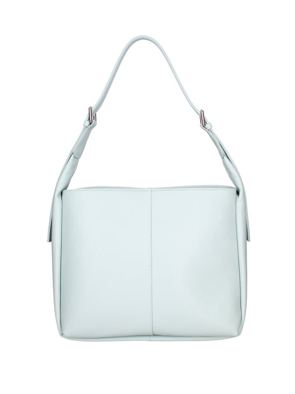 Bolso de hombro para mujeres. El cierre es con zip. Los bolsillos internos son uno con zip y dos abiertos. Los bolsillos externos están ausentes. La correa del hombro está ausente. El mango está en cuero. Hay tres compartimentos internos. El material externo es de cuero en dólar real y paja Tabru. Está alineado internamente en 70% de tela de algodón: 30% de poliéster. Medidas: 31x26x14 cm. Hecho en Italia