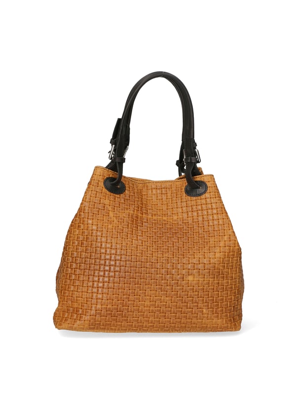 Damen-Shopper mit zwei Fächern, verstellbarem Griff und verstellbarem, abnehmbarem Schulterriemen. Italienisches Handwerksprodukt aus echtem, gewebtem, bedrucktem Wildleder. Hergestellt in Italien
