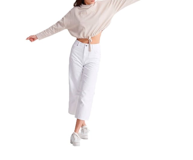 Superdry Wide Leg Cropped Jeans In White High waist
Zip fly with five pockets
Wide leg
Cropped model
Regular fit