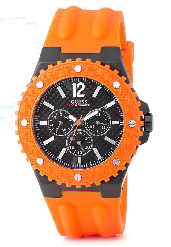 Orange guess outlet watch