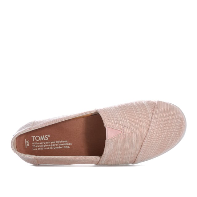 Women s Toms Avalon Slubby Cotton Slip On Pumps in Pink