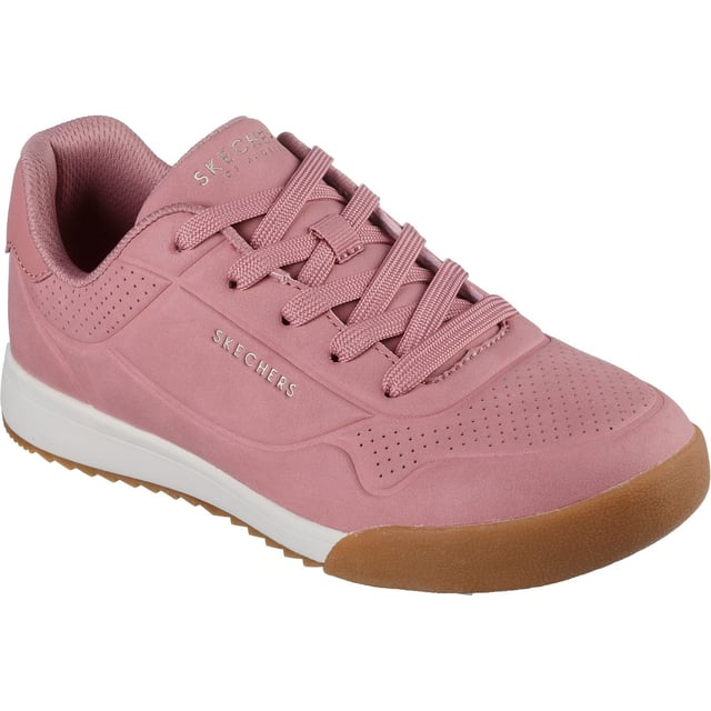 Skechers Zinger 2.0 De Arwen Polyurethaan Damestrainers Retro stijl krijgt een moderne update in Skechers Street Zinger 2.0 - Arwen. Dit klassieke silhouet heeft een bovenwerk van duraleather met vetersluiting en details in reliëf en een dempende Skechers Air-Cooled Memory Foam binnenzool.
