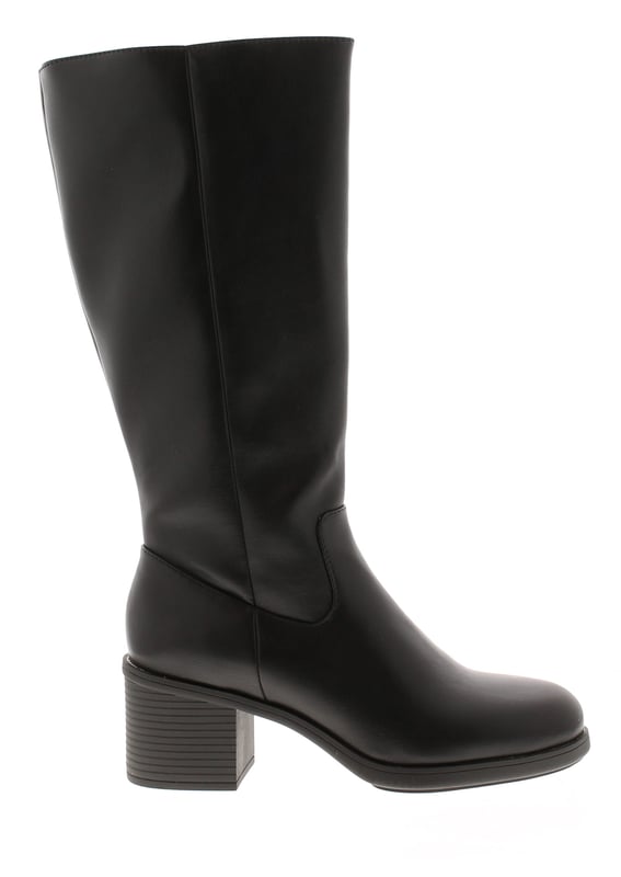Botas stanley Rocket Dog negras para mujer, confeccionadas en sintético y suela sintética. Características: cremallera interior, totalmente forrado, elástico en la parte superior, altura del tacón de 6 cm y plantilla de espuma afelpada.