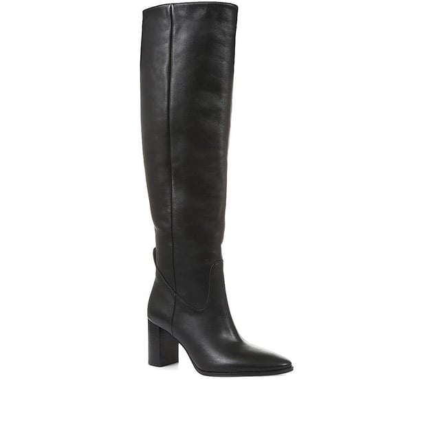 Our Lilyana over the knee boots embody elegance and effortless glamour. Crafted from soft, glossy leathers, Lilyana is poised on a stacked heel and imagined with a striking pointed toe. Fully leather lined for a comfortable fit, this pull-on silhouette offers instantaneous wear. Wear with confidence, style Lilyana with skinny jeans or a mini skirt to switch up your regular rotations.