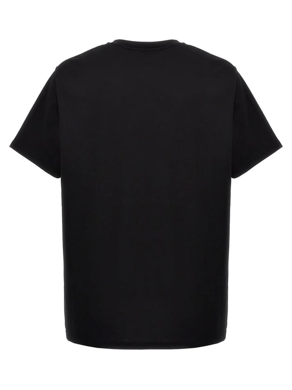 Balmain Embossed Vertical Logo T-Shirt in Black