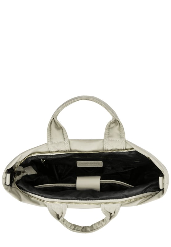 Made from our signature nylon, the Portrait Nylon Tote is the perfect way to carry all your everyday essentials. Featuring a padded carry handle and adjustable crossbody strap with a clip off function. Features: , Zip top opening, Front oversized flap over zip pocket, Rear zip pocket, SMITH & CANOVA antique brass logo, Branded antique brass zips, Padded grab handle, Adjustable crossbody strap (detachable), Internal 15 inch padded laptop sleeve, Internal zip pocket, 2 Internal mobile phone slip pockets - fits normal and plus size smart phones, 2 Internal pen slip pockets Style Ref: 92682 STONE