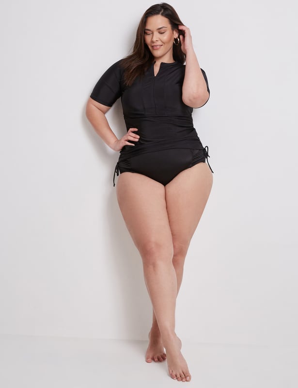 Womens Autograph Swim Zipped Front Rash Vest Plus Size