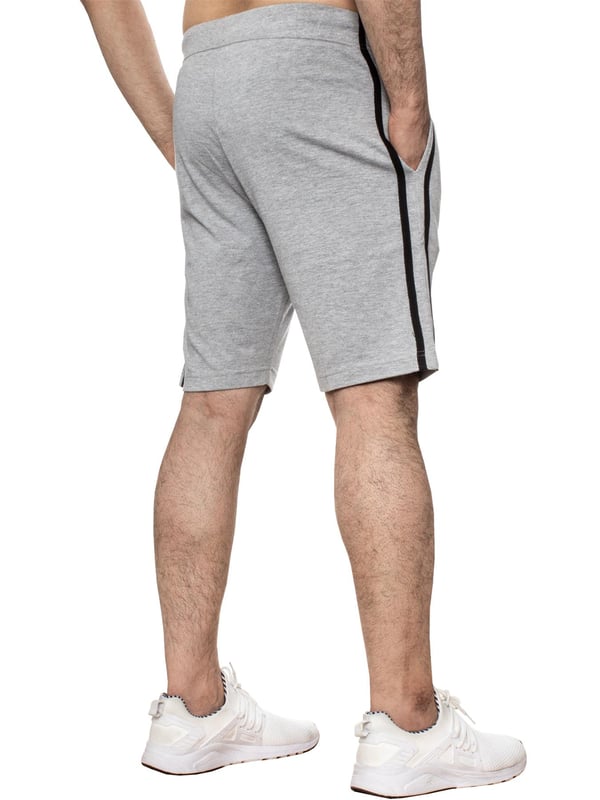  Enzo Mens Relaxed Comfortable Loungewear Shorts. Adjustable Drawstring and Elastic Waistband. 2 Side Pocket Design with Contrasting Stripes to Side. Branded Stitching.