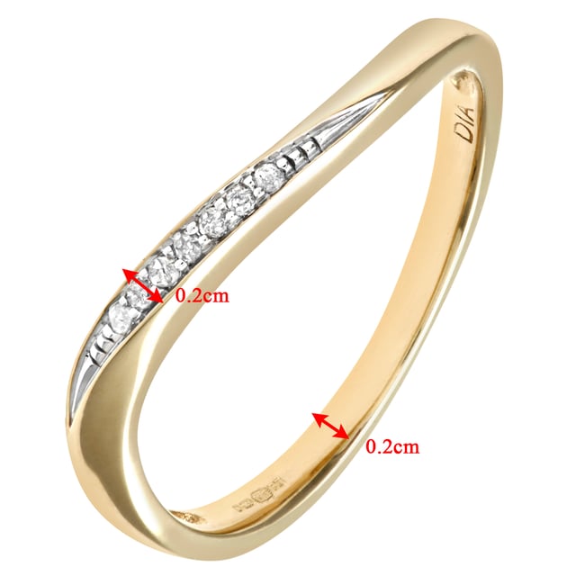 9K (375) White Gold: 2.1gr; # Diamond: 0.03ct