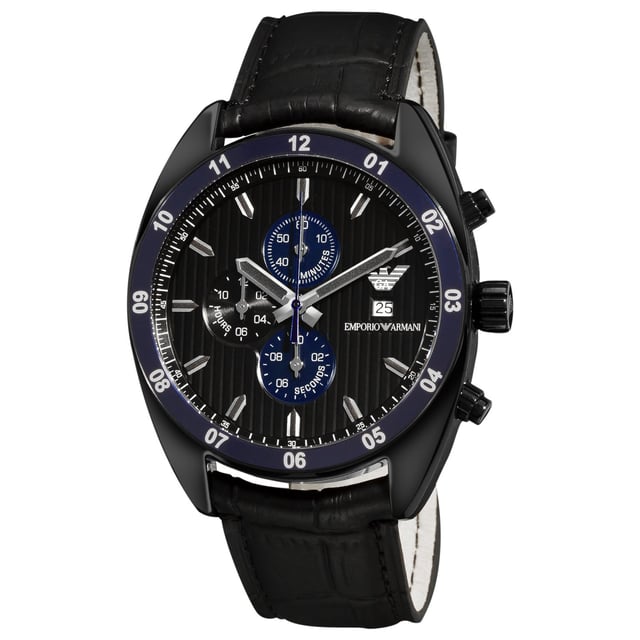 Emporio Armani AR5916 - Herrenuhr Quarz aus Edelstahl• Material: Edelstahl• Glas: Mineral• Armband: Leder• Farbe: Schwarz• Wasserbeständigkeit: 50 m (5 ATM)• Gehäusegröße: 42 mm