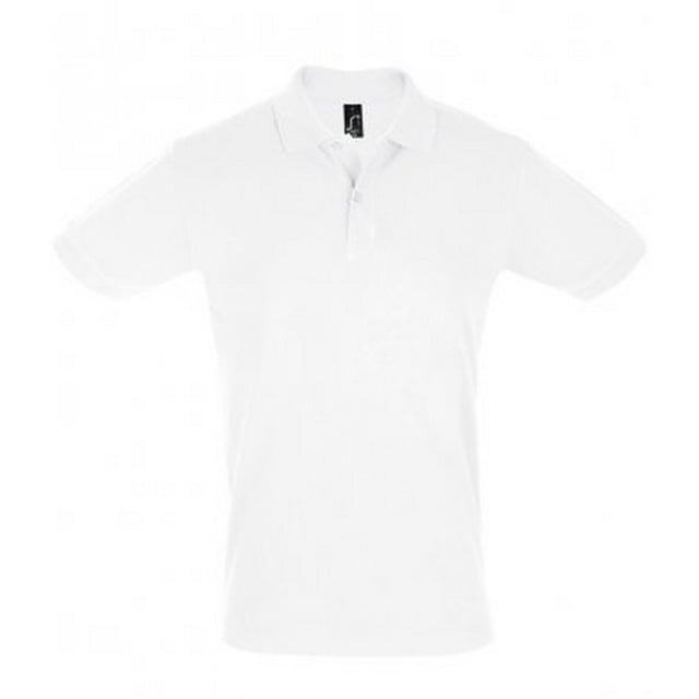 Taped neck. Rib knit collar. Two button placket with pearlised self colour buttons. Cuffed sleeves. Twin needle hem. Fabric weight: 180 gsm. Material: 100% ringspun combed cotton. Chest (to fit): S(36/38), M(38/40), L(41/42), XL(43/44), XXL(45/47), 3XL(47/49).