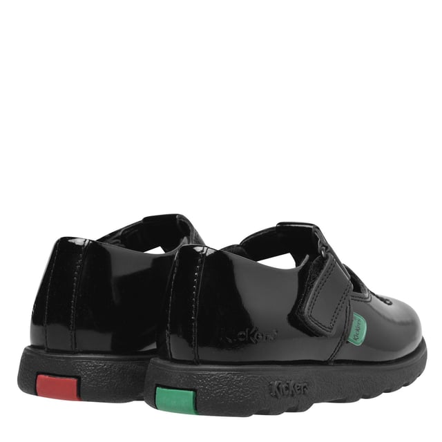 Kickers Girls Fragma T Bar Shoes Junior Moc Toe