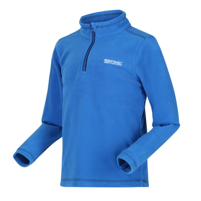 170gsm Symmetry fleece. 1 side brushed, 1 side anti pill. 100% Polyester. Regatta Kids Sizing (chest approx): 2 Years (53-55cm), 3-4 Years (55-57cm), 5-6 Years (59-61cm), 7-8 Years (63-67cm), 9-10 Years (69-73cm), 11-12 Years (75-79cm), 32 (79-83cm), 34 (83-85cm).