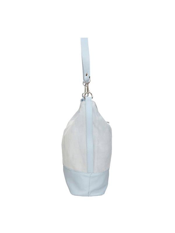 Mini bolso de mano para mujer, con compartimento único en piel de vacuno dólar con bandolera de cadena. Producto artesanal italiano en piel genuina dólar. Hecho en Italia.