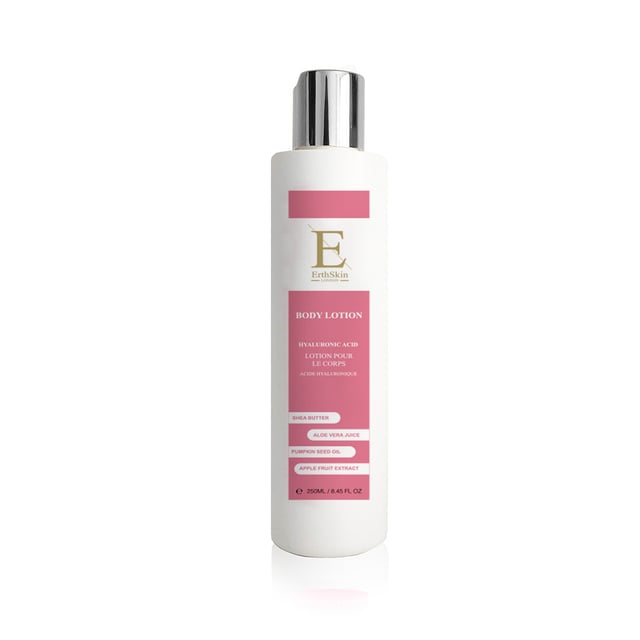 COLLAGEN & HYALURONIC ACID BODY LOTION 250ML
 - Miracle silky-cream moisturising formula - Instantly hydrates and nourishes - Luxury vanilla scent - Inspired by facial skincare and supercharged with hyaluronic acid and collagen - Enriched with Sweet Butter, Aloe Vera Juice, Pumpkin Seed Oil and Apple Fruit Extract
 Quench thirsty skin with Eclat Skin London’s body lotion, a lightweight, quick-absorbing formula
 that delivers long-lasting moisture and hydration from top to toe. Infused with collagen and
 hyaluronic acid.
 Usage: Massage generously all over body in the morning and at night.