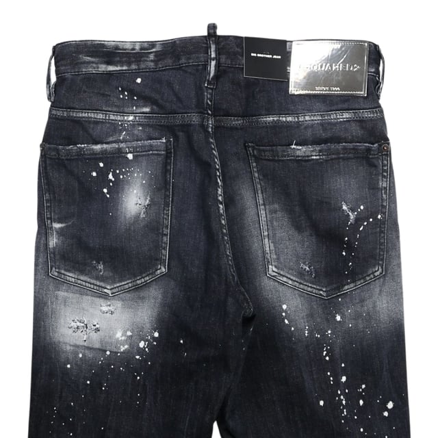 Dsquared2 Big Brother Jean Schwarze Jeans mit zerrissener