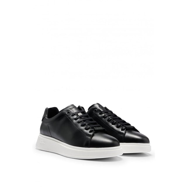 Polished-leather trainers by BOSS, made in Portugal and featuring a lace-up closure and branded rubber sole.
LacesFully linedPackaging: Box
100% Cow skin, 100% Polyester, Sole: 100% Rubber, Upper material: 100% Cow skin, Innersole: 100% Goat leather
&nbsp;
50497887
&nbsp;
&nbsp;