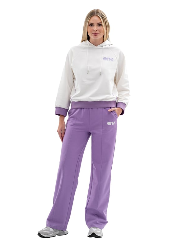 Tom Barron Damen-Hoodie mit Stickerei und geripptem Trainingsanzug-Set mit Seitenbesatz