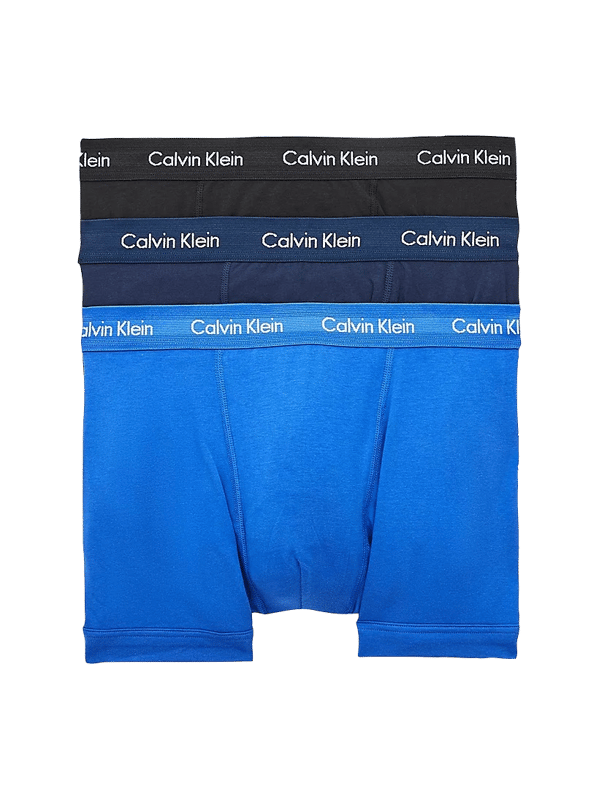 Calvin Klein Mens Cotton 3 Pack Trunks