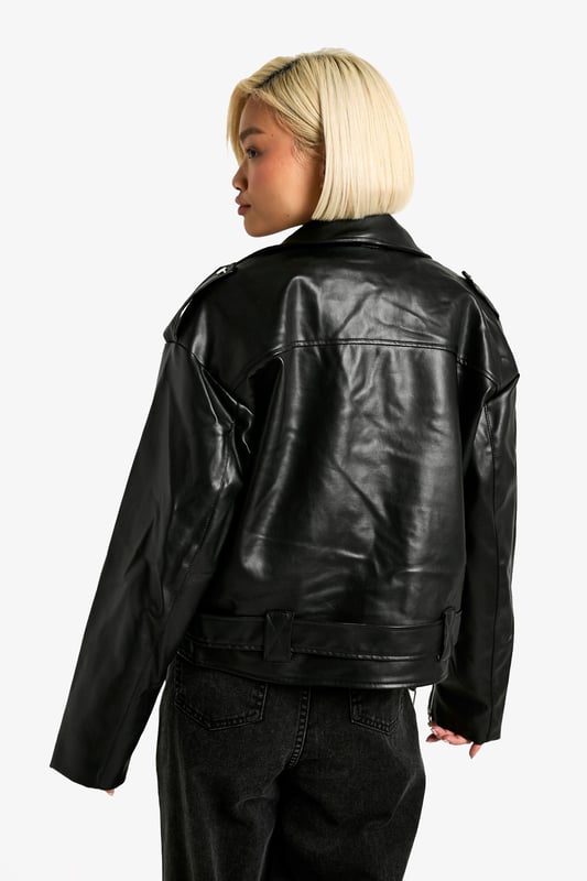 A short, close-fitting jacket complete with zips and stud detailing, rock some seriously cool vibes on the day-to-day with a biker jacket. Whether you prefer cropped, longline or a classic oversized shape for vintage vibes, biker jackets are a wardrobe classic that's perfect for edging up your outfit. Layer up your dress with a suede biker jacket, or show off your shape with a black biker jacket that's both timeless and flattering.Style: Biker JacketFabric: Faux LeatherSleeve Length: Long Sleeve