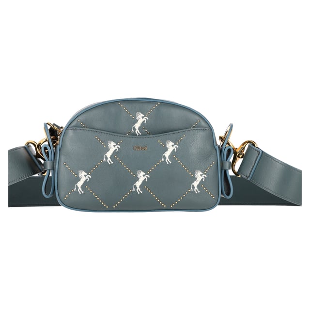 VINTAGE, RRP AS NEW
Elevate your accessory game with the Chloé Cloudy Embroidered Horse Crossbody Bag in stunning blue leather. This unique bag features intricate horse embroidery, adding a whimsical touch to its chic design. Crafted from high-quality leather, it offers both durability and style, making it perfect for everyday use or special occasions. The adjustable crossbody strap ensures comfort and versatility, allowing you to wear it however you like. Whether paired with a casual outfit or a more polished ensemble, this bag is a standout piece that showcases your fashion-forward sensibility.

Chloé Cloudy Embroidered Horse Crossbody Bag in Blue Leather

Condition: Very good
Signs of wear: No retail tag, Minor signs of wear.
Packaging: Dust bag
Color: Blue | blue
Material: Leather | leather
Size: One Size 
Measurements: Width: 60; Height: 140; Length: 210
SKU: NAPPUGBBA400797W