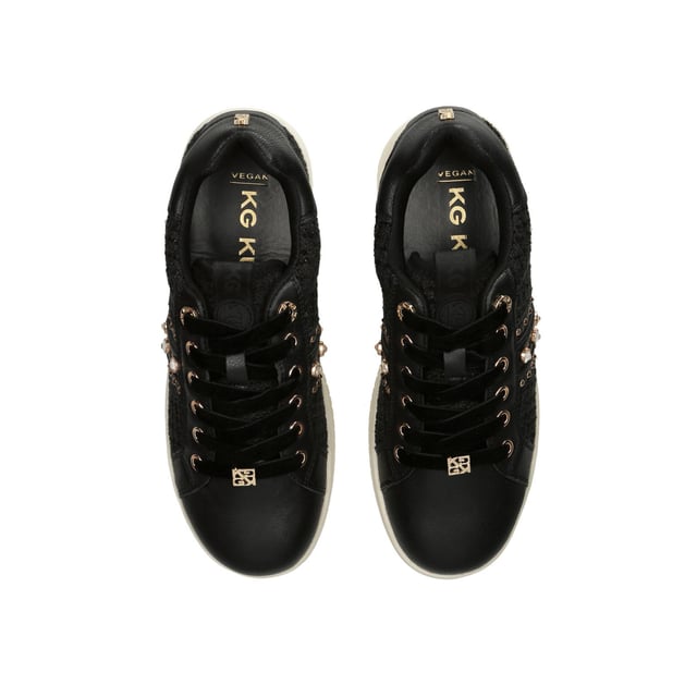 Kurt geiger black trainers womens online