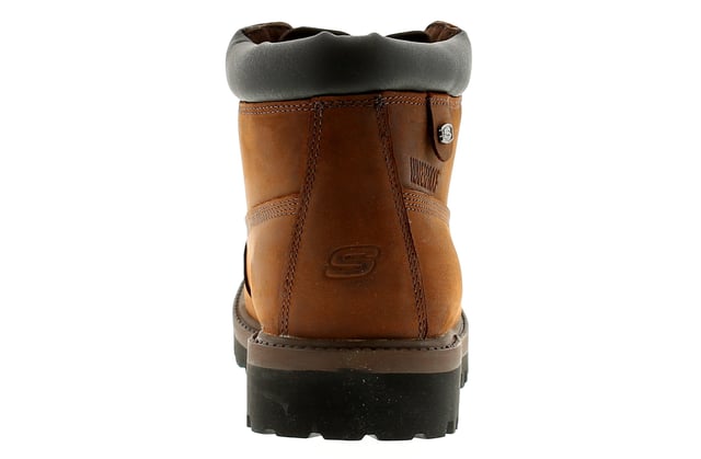 Skechers Mens Smart Boots Sergeants Verdict Leather Lace Up brown