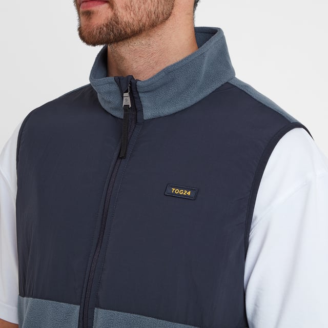 Marray Mens Fleece Gilet Steel Blue/Indigo