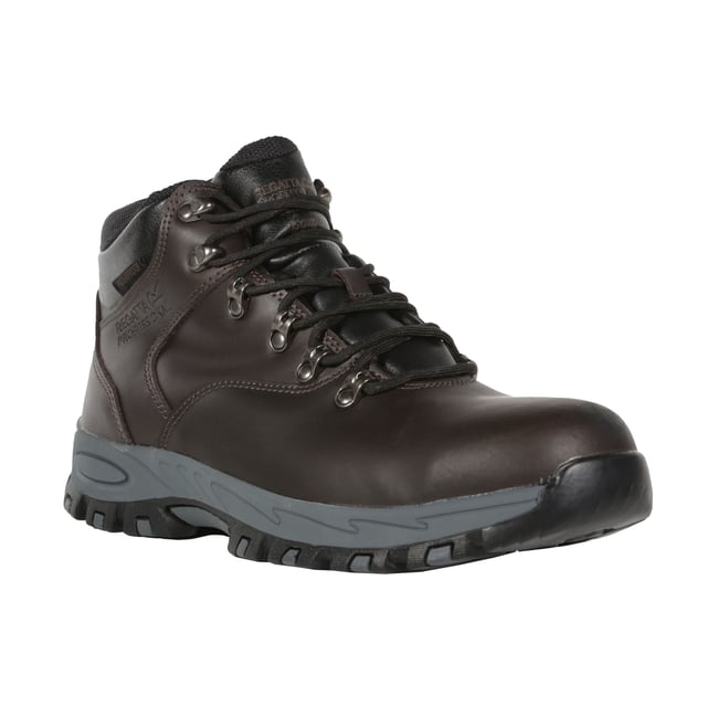 Upper: Leather. Fabric: Polyester, PU (Polyurethane). Insole: Moulded EVA. Midsole: Penetration Resistant. Outsole: Oil Resistant, Rubber. Sole Features: Durable. Fastening: Lace Up. Fabric Technology: Breathable, Isotex, Waterproof. Internal Membrane Liner, Lacing Hooks, Padded Ankle, Sealed Seams. Flat. Cut: Ankle High. Design: Debossed, Logo. Conforms to Safety Standard: EN20345:2011 S3. Toe Style: Steel Toe Cap.
