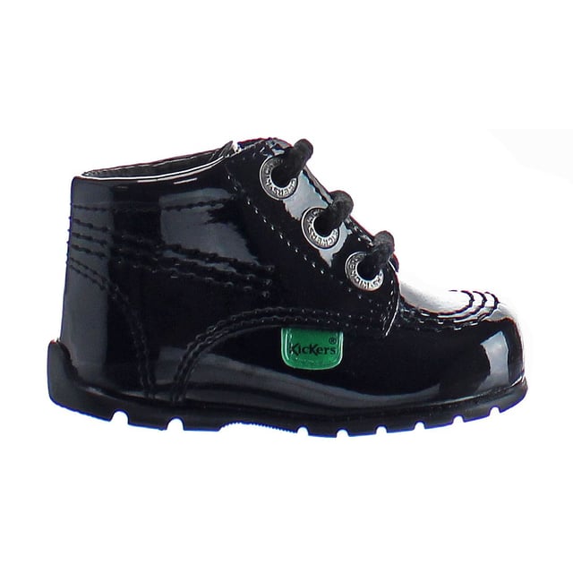 Kickers Kick Hi B Core Lace-Up Negro Otro Cuero Botas Niños 1 KF0000423BXW
