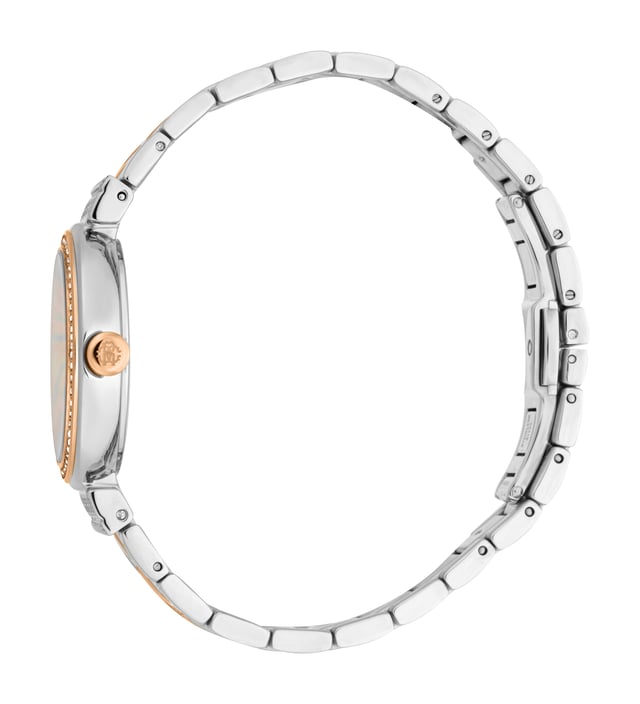 Roberto Cavalli Women Stainless Steel Two Tone Silver & Rose Gold Color Watch