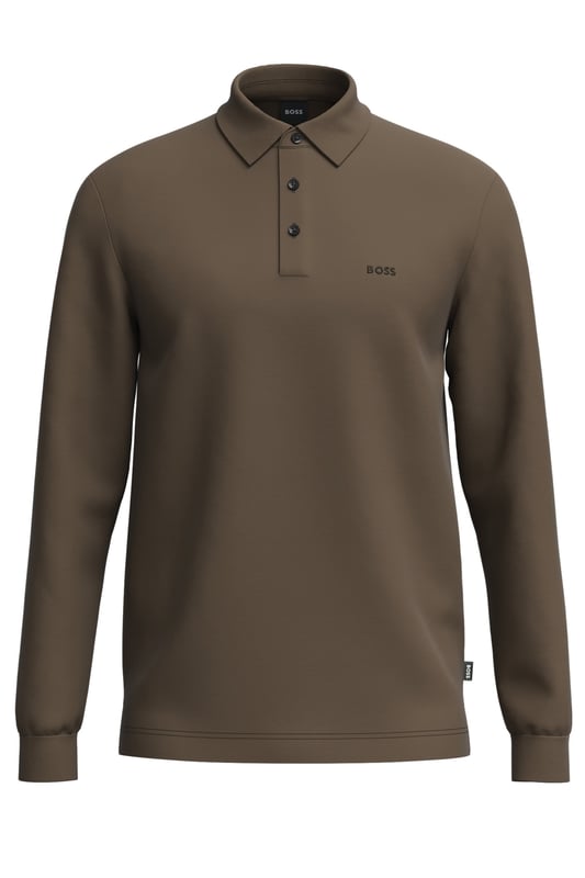 Boss Pado 30 Long Sleeved Polo in Open Green
This regular-fit long-sleeved polo shirt from BOSS Menswear is made from 100% organic cotton, making it a sustainable and ethical choice. The soft and breathable fabric is perfect for everyday wear, and the flat-knit collar and three-button placket give it a classic look. The long sleeves and standard length make it suitable for both formal and informal occasions.
&nbsp;
This polo is part of the BETTER BOSS range, which uses at least 60% better raw materials than conventional products. The organic cotton used in this polo is grown without the use of synthetic fertilizers, pesticides, or genetically modified seeds. This makes it a more sustainable choice that is better for the environment.
&nbsp;
The Boss Pado 30 Long Sleeved Polo in open green is a stylish and comfortable polo shirt that is perfect for any occasion. It is made from sustainable materials and is a great choice for men who are looking for a high-quality, ethical polo.
&nbsp;
Here are some additional details about the product:

Regular fit
Flat-knit collar
Three-button placket
Long sleeves
Standard length
Made from 100% organic cotton
Style -&nbsp;50468392