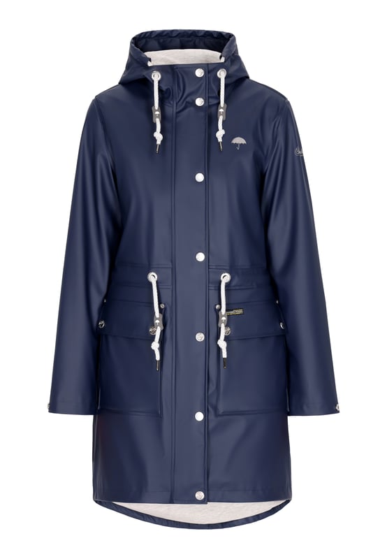 Ontdek de ultieme regenjas die stijl en functionaliteit moeiteloos combineert. Dit parka-jack heeft een capuchon met trekkoord, een ritssluiting aan de voorkant met drukknopen en praktische klepzakken. De normale pasvorm en het trekkoord in de taille zorgen voor een getailleerde look, terwijl de waterdichte stof (3000 mm) ervoor zorgt dat je buiten droog blijft. Met gelaste naden en een opstaande kraag is deze outwear met lange mouwen zowel stijlvol als functioneel.  Mackintosh