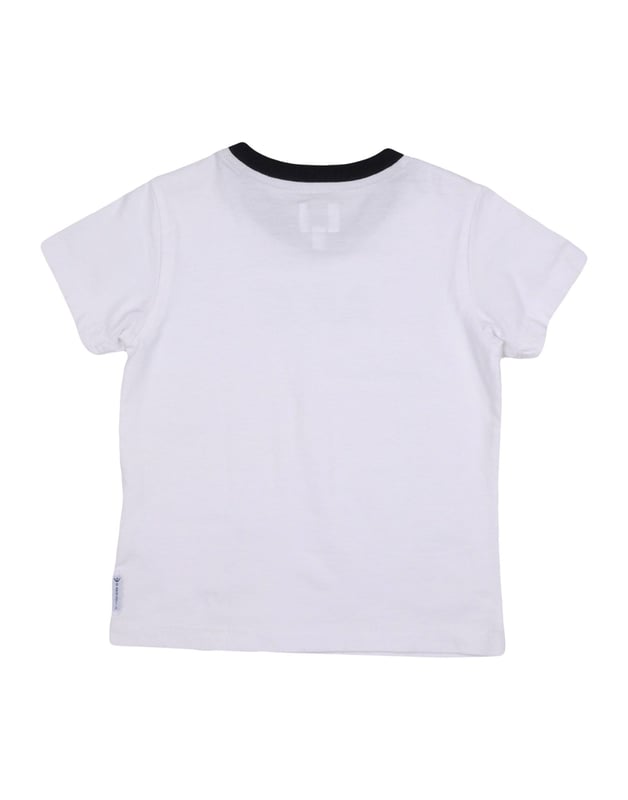TOPWEAR Armani Junior White Boy Cotton jersey, print, logo, solid colour, round collar, short sleeves, no pockets, wash at 30� c, do not dry clean, iron at 110� c max, do not bleach, do not tumble dry
