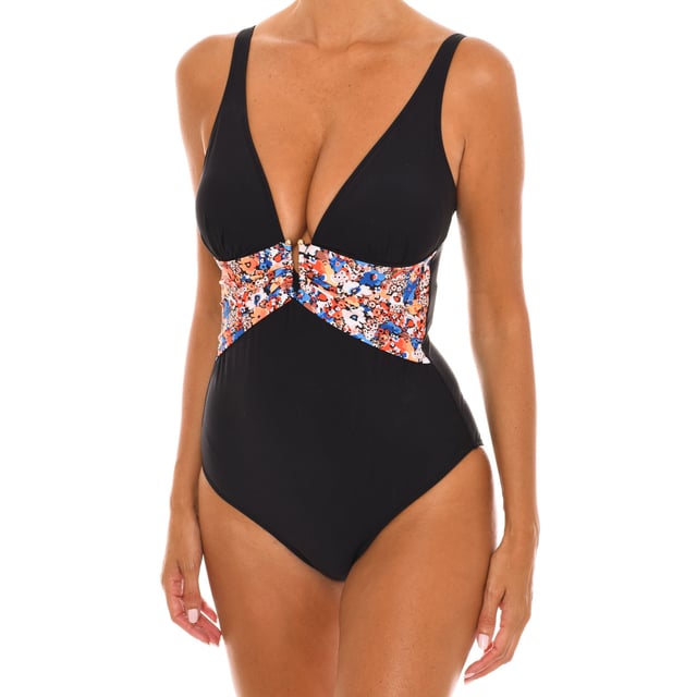 V-neck swimsuit EB0321B for women.

 It features a V-neckline at the front, creating a feminine and elegant silhouette.
 Includes cups to support and enhance the bust.
 Fully lined.
 It features adjustable straps that allow you to customize the fit and coverage.
 On the back, it has a V-cut, leaving part of the back exposed.
 This Teleno swimsuit is an attractive and versatile option to wear on the beach, pool or other water activities.
 Its elegant and feminine design makes it a suitable garment for both a day at the beach and for more formal events or situations.
 Composition: Exterior: 84% Polyamide, 16% Elastane.
 Lining: 92% Polyester, 8% Elastane.
 Cup: 100% Polyester
 Care:
Hand wash maximum 30º.
 Do not use dryer.
 Do not use bleach.
 Do not iron.
 Do not dry clean.
 Do not squeeze.