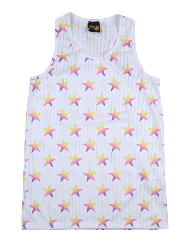 jersey, openwork, no appliqués, multicolour pattern, round collar, sleeveless, wash at 30° c, do not dry clean, iron at 110° c max, do not bleach, do not tumble dry