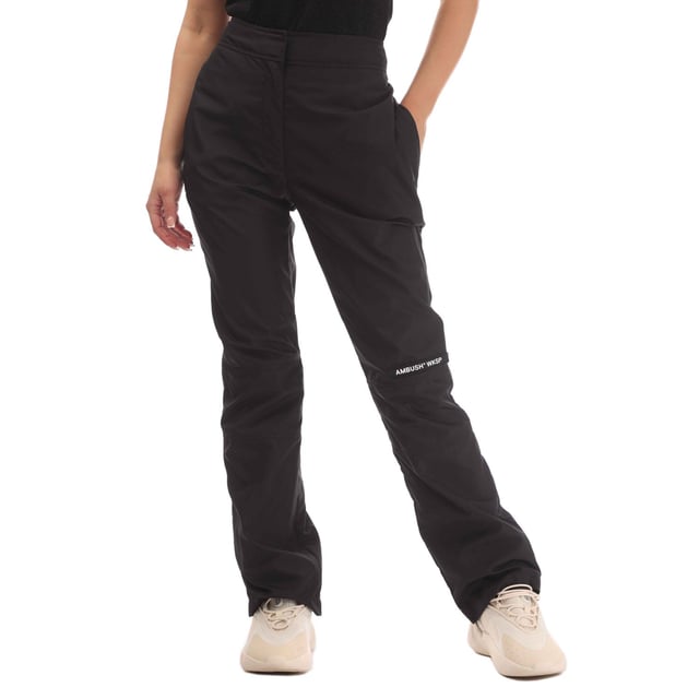 Womens Ambush Nylon Pants in black.- Zip fly fastening with hook fastening.- Zip pockets.- Printed branding.- Elasticated cuffs.- Ankle zips.- Straight leg.- 83% Cotton  17% Polyester.- Ref: BWCA0340011010