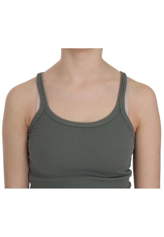 Brand: PINK MEMORIES
  Color: Green
  Style: Round neck sleeveless spaghetti strap top
  Material: 100% Cotton
  Logo details
  Condition: Brand new with tags
  Gender: Women