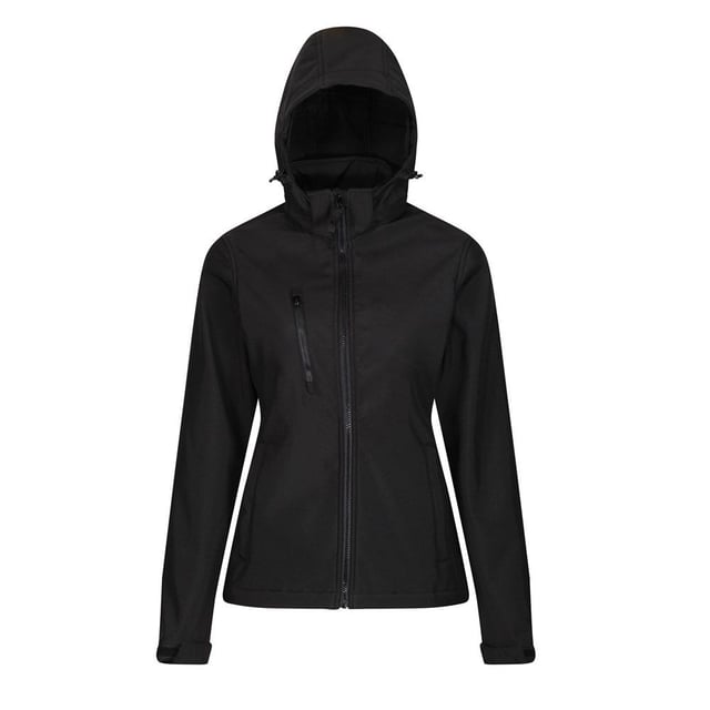 Fabric: Microfleece, Polyester, Woven. Design: Plain. Fabric Technology: Breathable, Waterproof, Wind Resistant, XPT. Chin Guard, Cut Out Label, Hooded, Three Layered. Cuff: Adjustable. Neckline: Hooded. Sleeve-Type: Long-Sleeved. Hood Features: Adjustable, Grown On Hood. Pockets: 1 Chest Pocket, 2 Front Pockets. Fastening: Contrast Zip, Full Zip, Zip Guard. Hem: Open.
