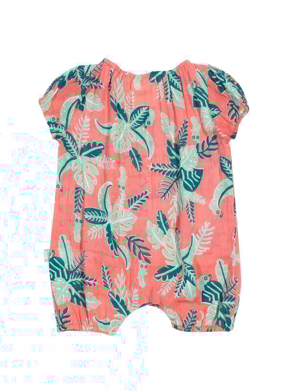 Perfect for beach days and holidays, this stylish and soft romper featuring our chameleon print on crinkle cotton is a must-have for your little one's summer wardrobe. There are a range of styles available in this print for all ages, so you can mix and match with friends, siblings and more!