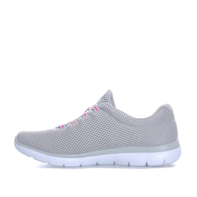 Women s Skechers Summits Quick Lapse Trainers In Grey Pink