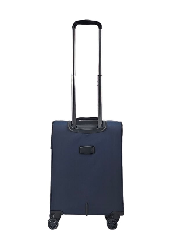 Introducing our Lightweight cabin suitcases. Where style meets practicality in a premium package. Crafted to excel in the world of travel, these suitcases are among the lightest in their class while delivering remarkable functionality. Constructed from ultra-strong Jacquard nylon 900D material, and featuring robust fittings and expert craftsmanship, these bags combine durability with elegance.

Design Features:

Premium Jacquard nylon 900D material for attractive strength.
Self-locking telescopic handle and zip-around closure for convenience.
Smooth 360 dual 8-wheel spinners for effortless mobility.
Secure integrated TSA 3-digit combination lock for peace of mind.

Inside, discover a fully lined interior with high-quality polyester, adjustable tie-down packing straps, and a zip-around pocket for organized storage. With a retractable address tag included for each size, identifying your bag becomes effortless.
Available in classic black, navy and teal blue, please select your preferred color.
Small Cabin 20"| 55x37x20cm, 35L, 2.7KG