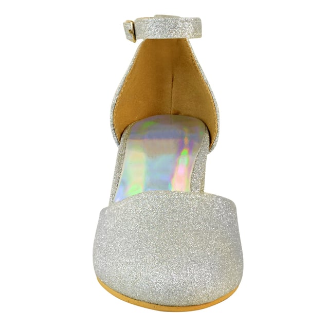 These fabulous heel sandals feature close toe and ankle strap that add the perfect amount of sparkle to your outfits. The shoe's platform is not only beautiful but is great to give you that little extra height you desire. These high heels add the perfect amount of sparkle and glamour to your outfit.