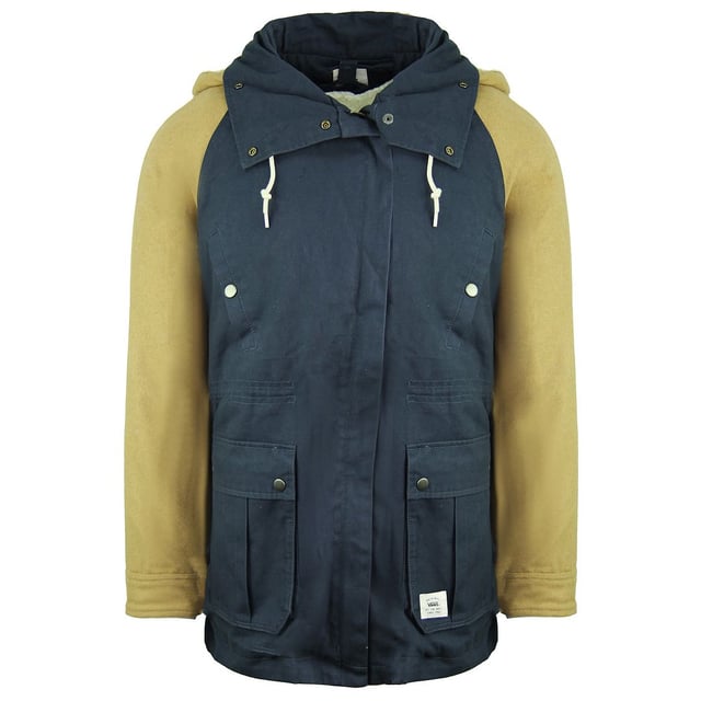 Vans fuera de la pared manga larga cremallera marrón marrón sonora sonora chaqueta v2zcind