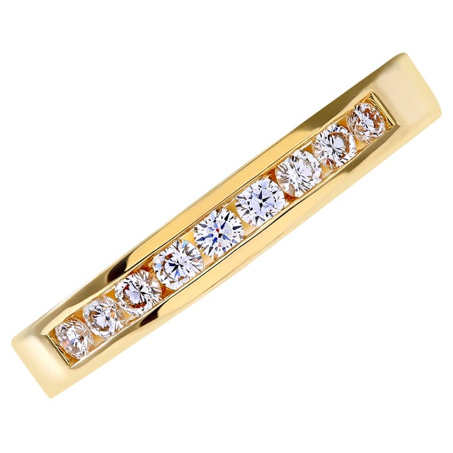 18K (750) witgoud: 2,8 gram; # Diamant: 0,25 ct