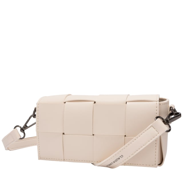 *Bags* of potential This Lana cross body features intricate cut-outs and woven detailing for a sophisticated stylish look. Magnetic fastening is secured with the fold-over flap top. Detachable and adjustable strap means you can wear this as a cross-body or as a clutch.