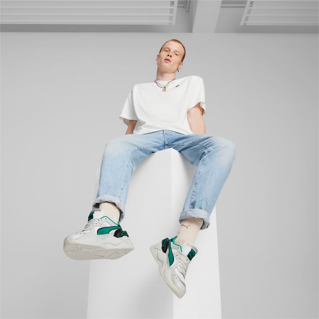 PRODUCT STORY: RS-X is back. This future-retro silhouette made waves when it dropped in 2018, celebrated for its disruptive design, fresh material mixes, and bold colors. Today, RS-X returns for a new generation of consumers who live to express their individuality. It’s here to start a revolution of self-expression. This shoe celebrates the 40th Anniversary of the RS technology paying homage to the original RS-Computer and features a mesh base with synthetic overlays, and reflective details. FEATURES & BENEFITS: Vegan certified product; The upper of the shoes is made with at least 30% recycled materials; Running System: PUMA's comfortable cushioning technology celebrates the reinvention of a unique moment and movement in culture. DETAILS: Mesh upper; Synthetic overlays; Reflective heel and reflective toe underlay; TPU heel; Mesh lining; Mesh sockliner; Platform toe; Lightweight PU midsole; Rubber outsole.