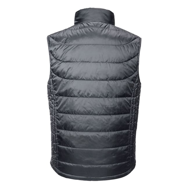 Material: 100% Polyester. Lining: Contrast. Design: Quilted. 66gsm. Fabric Technology: Aquapel, Breathable, DuPont Sorona, DWR Finish, Eco-Efficient, Nanotex, PFC Free, Showerproof, Windproof. Chin Guard, Fluorine Free, Inner Storm Flap. Sleeve-Type: Sleeveless. Neckline: Standing Collar. Pockets: 2 Side Pockets, 1 Inner Pocket, Zip, Welted. Fastening: Full Zip. Hem: Bungee Cord. Sustainability: Amfori, BSCI, Fair Labor Association, Oeko-Tex Standard 100 Certified, WRAP Certified. High Performance.