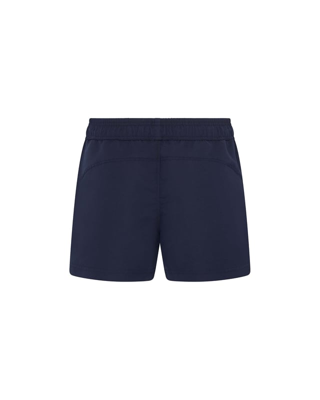 Sleek and stylish, these blue swim shorts are slightly cropped in length to allow for maximum sunkissed skin and feature signature LET’S SWIM shark head hardware, an elasticated drawstring waistband, side pockets and mesh lining.